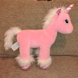 Build-A-Bear NWOT Pink and White Unicorn Plush